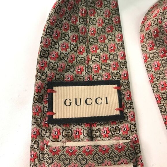 Gucci Silk GG Guccissima Floral Tie - Picture 4 of 7